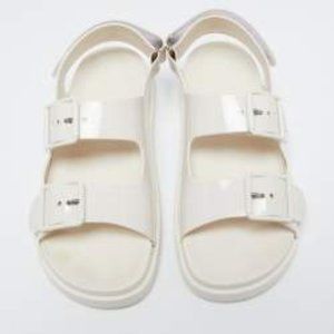 GUCCI Women's Sandal With Mini Double G In White Size: 7